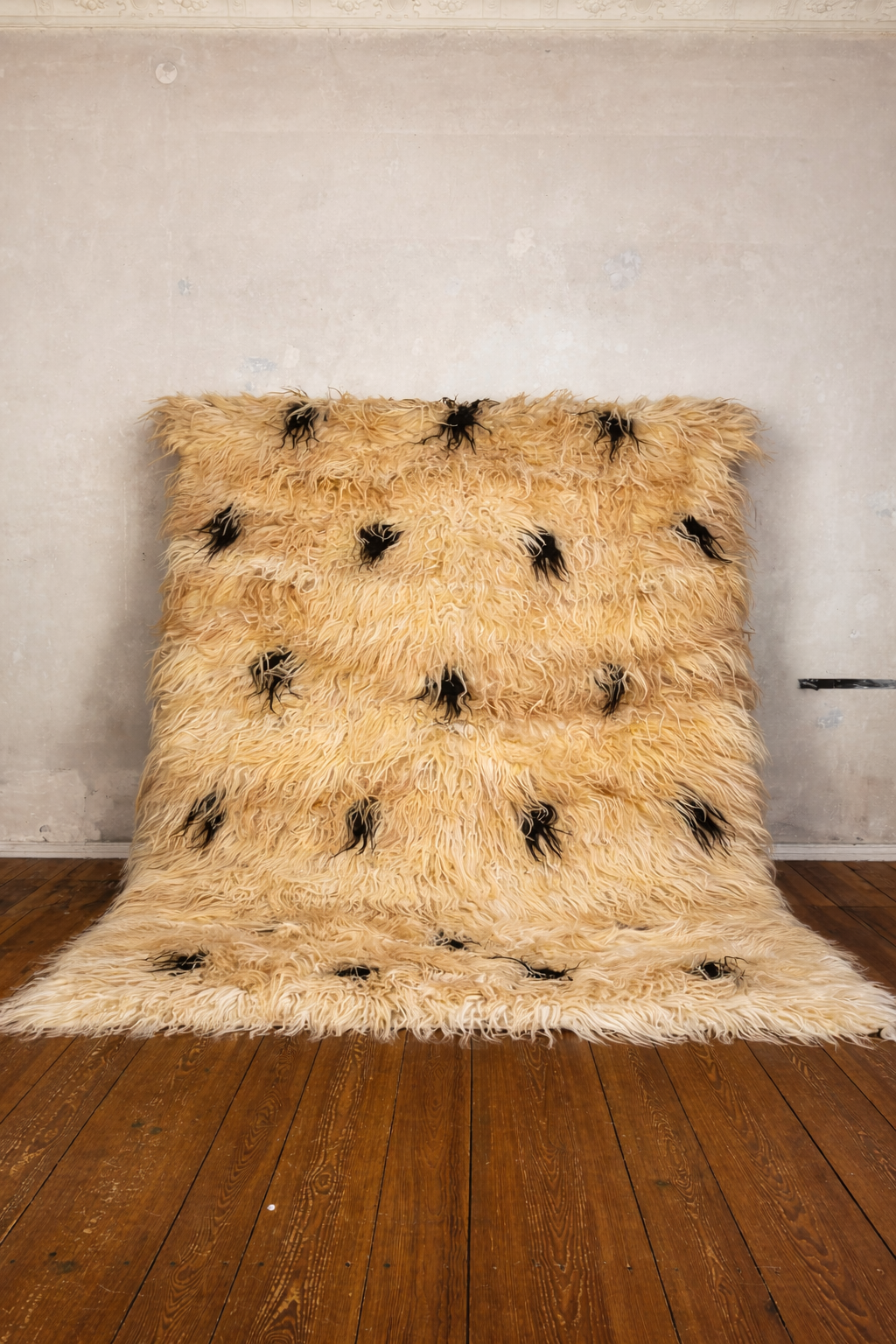 Fluffy Shaggy Teppich b/w